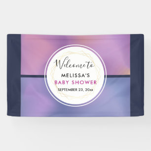 Modern Purple & Pink Swirling Abstract Design Banner