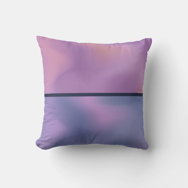 Modern Purple & Pink Swirling Abstract Design Cushion (Front)