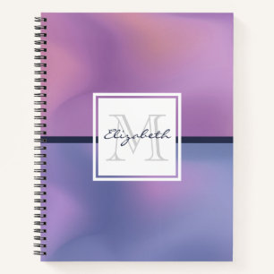 Modern Purple & Pink Swirling Abstract Design Notebook