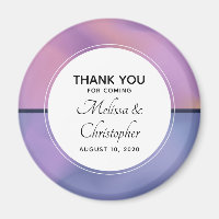 Modern Purple & Pink Swirling Abstract Wedding