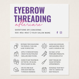 Modern Purple Simple Eyebrow Threading Aftercare