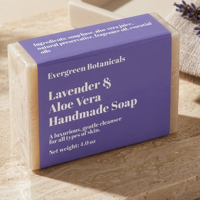 Modern Purple Soap Packaging Label (Creator Uploaded)