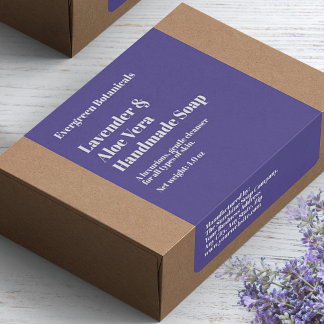 Modern Purple Soap Packaging Label
