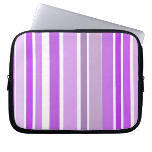 Modern Purple Stripe Laptop Sleeve