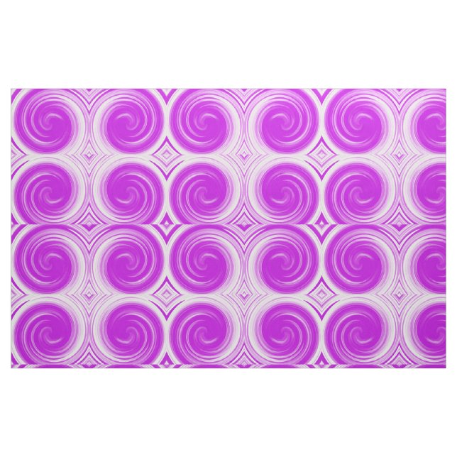 Modern Purple Swirl Abstract Art #2 Fabric (Fat Quarter)