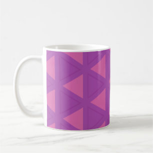 Modern Purple Triangle Pattern Coffee Mug
