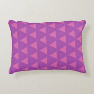 Modern Purple Triangle Pattern Decorative Cushion