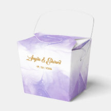 Modern Purple Violet Wedding Favour Box