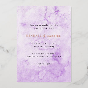 Modern Purple Watercolor Elegant Wedding