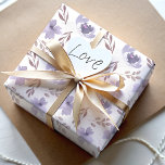 Modern Purple Watercolor floral pattern  Wrapping Paper<br><div class="desc">Enhance any gift with our modern floral design gift wrap, adding a special touch to your presents. This pretty boho wrapping paper features elegant watercolor florals on a pristine white background. The all-over repeating pattern in shades of purple and blue is perfect for weddings, bridal showers, birthdays, and more. Elevate...</div>