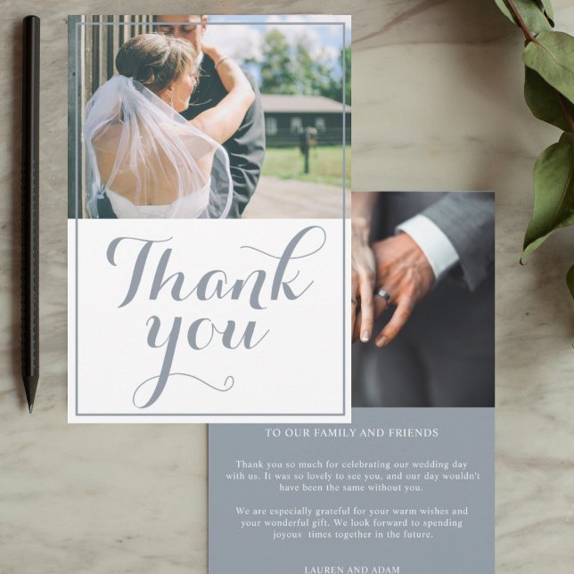 Modern Purple Watercolor Floral Wedding  Thank You Card (Creator Uploaded)