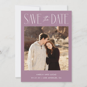 Modern Purple Website QR Code Save The Date