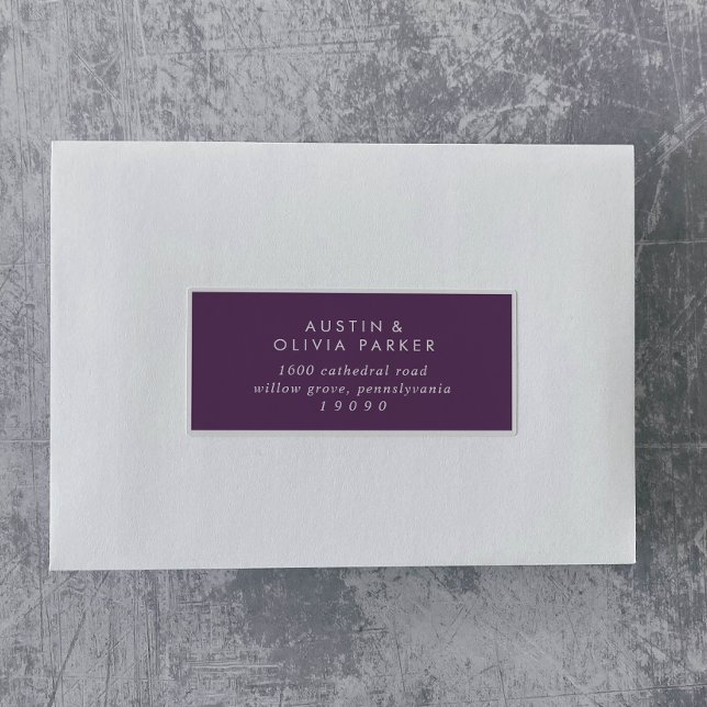 Modern Purple Wedding Guest Address Labels (Creator Uploaded)