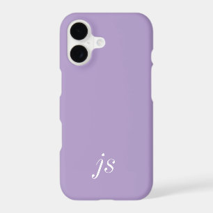 Modern purple White Monogram Name