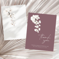 Modern Purple White Orchid Floral Wedding