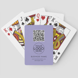 Modern QR Code and Business Logo Playing Cards