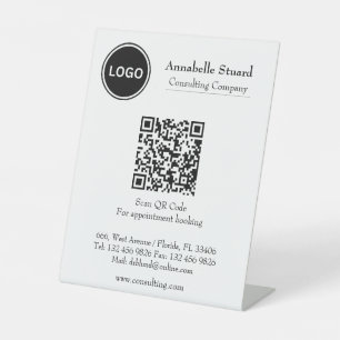 Modern QR code Appointment book Professional  Pedestal Sign