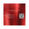 Modern QR Code Brushed Metallic Red Monogram