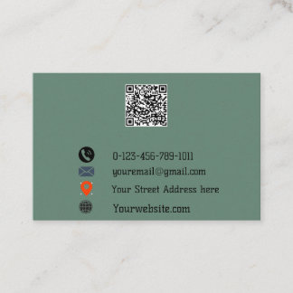 “Modern QR Code Business Card”  Business Card