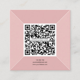 Modern QR code Business card, Simple Personal Squa Square Business Card