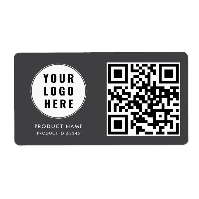 Modern QR Code Business Logo Product ID (Front)