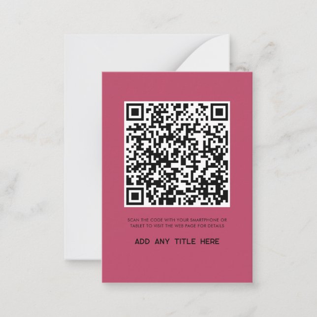 Modern QR Code Business Logo Trendy Card (Front)