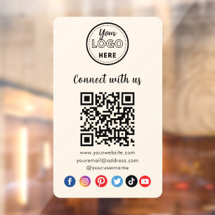 Modern QR Code Connect With Us Social Media