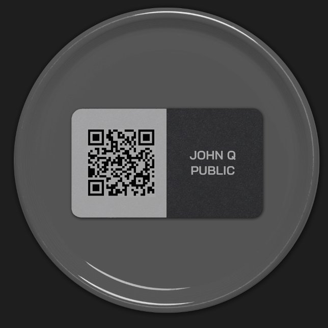 Modern QR Code Dark Business Card (Creator Uploaded)