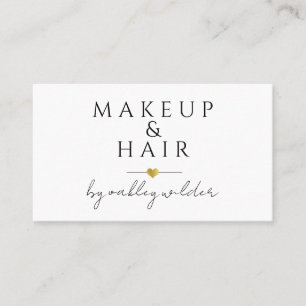 Modern QR Code Makeup And Hair Business Card