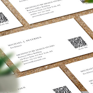 Modern QR CODE minimalist professional template Business Card