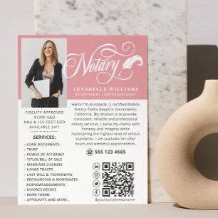 Modern QR Code Notary Photo  Flyer