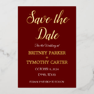 Modern QR Code Photo Calligraphy Burgundy Wedding