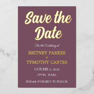 Modern QR Code Photo Purple Lavender Wedding Foil 