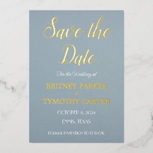 Modern QR Code Photo Script Dusty Blue Wedding