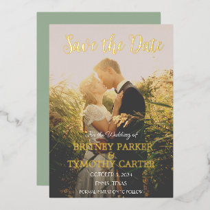 Modern QR Code Photo Script Sage Green Wedding