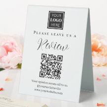 Modern QR code Please Leave us a review Big