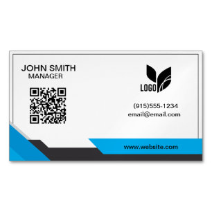 Modern QR Code Professional Magnetic Business Card