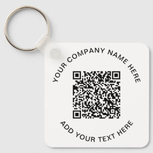 Modern QR Code Promotional Key Ring