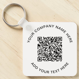 Modern QR Code Promotional Key Ring