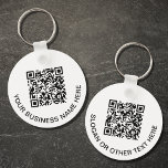 Modern QR Code Promotional Key Ring<br><div class="desc">Modern and simple promotional keychain for your business or organisation,  Add your QR code or logo and two lines of customised text,  such as your company name,  slogan,  thank you,  etc.</div>