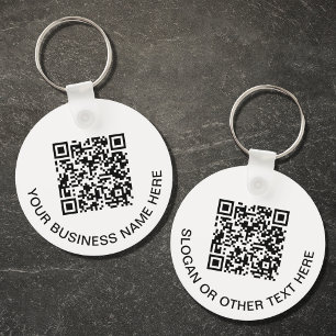 Modern QR Code Promotional Key Ring