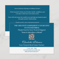 Modern QR Code Real Estate Referral Insert Card