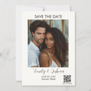 Modern QR Code Save the Date Magnet