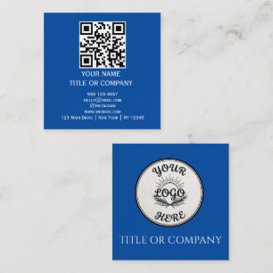 Modern QR Code Scan Website Square Business Card