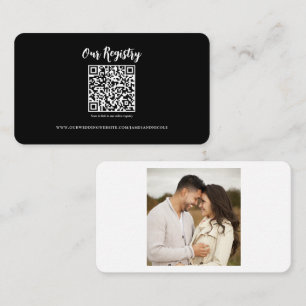 Modern QR Code Scannable Registration Registry Business Card