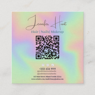Modern QR code social Media Business Card