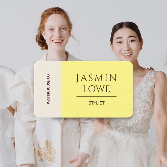 Modern QR Code Social Media Let's Connect Yellow Business Card (Creator Uploaded)