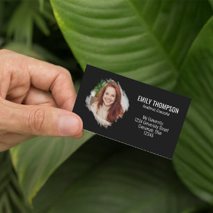 Modern QR Code Social Media Professional Photo Business Card