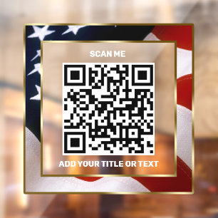 Modern QR Code USA Flag Business Scannable