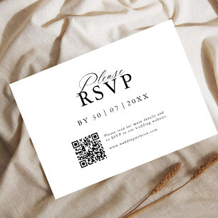 Modern QR Code Website RSVP Card